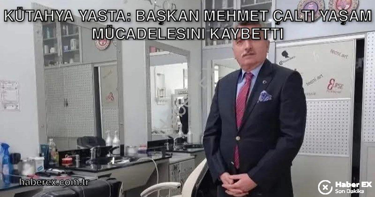 "Kütahya Yasta: Başkan Mehmet Çaltı Yaşam Mücadelesini Kaybetti" başlıklı haber için fotorealistik,