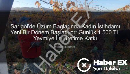 Sarıgöl’de Üzüm Bağlarında Kadın İstihdamı Yeni Bir Dönem Başlatıyor: Günlük 1.500 TL Yevmiye İle Üretime Katkı