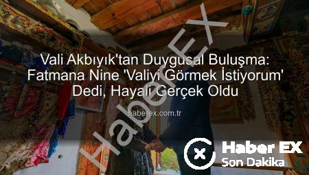 Vali Akbıyık’tan Duygusal Buluşma: Fatmana Nine ‘Valiyi Görmek İstiyorum’ Dedi, Hayali Gerçek Oldu